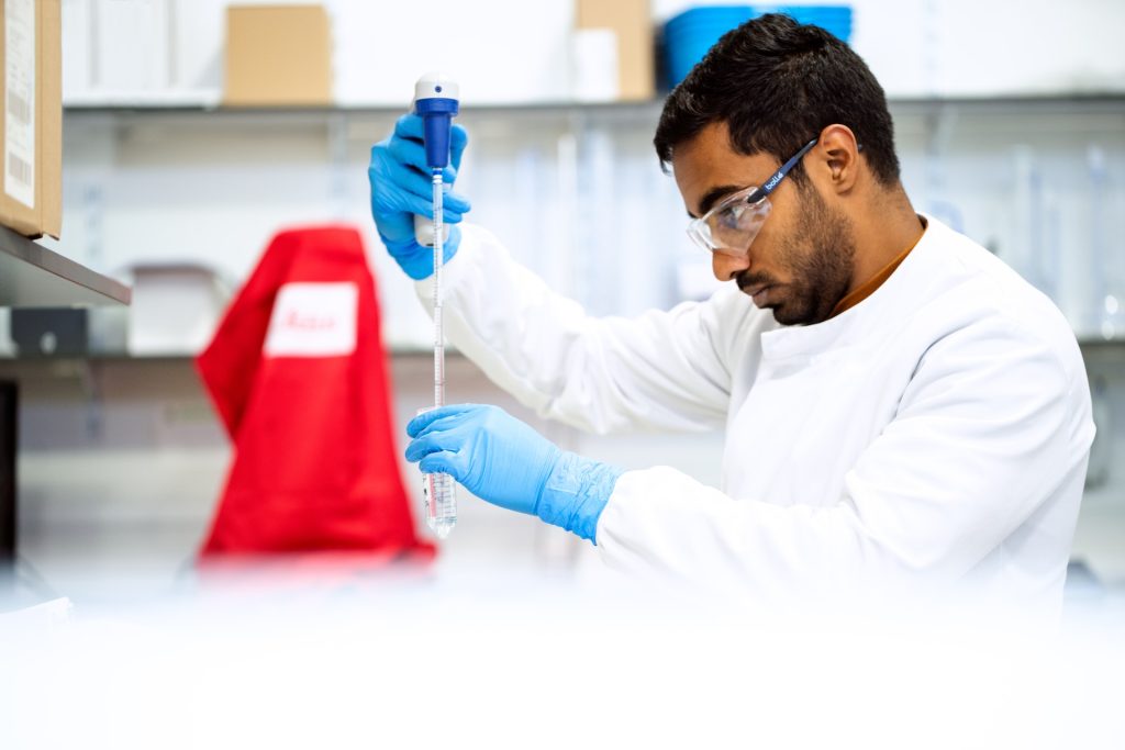 Sun State Hemp's scientist is extracting hemp oil, while working on the new and improved product formulation