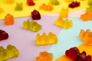 assorted delicious gummy bears