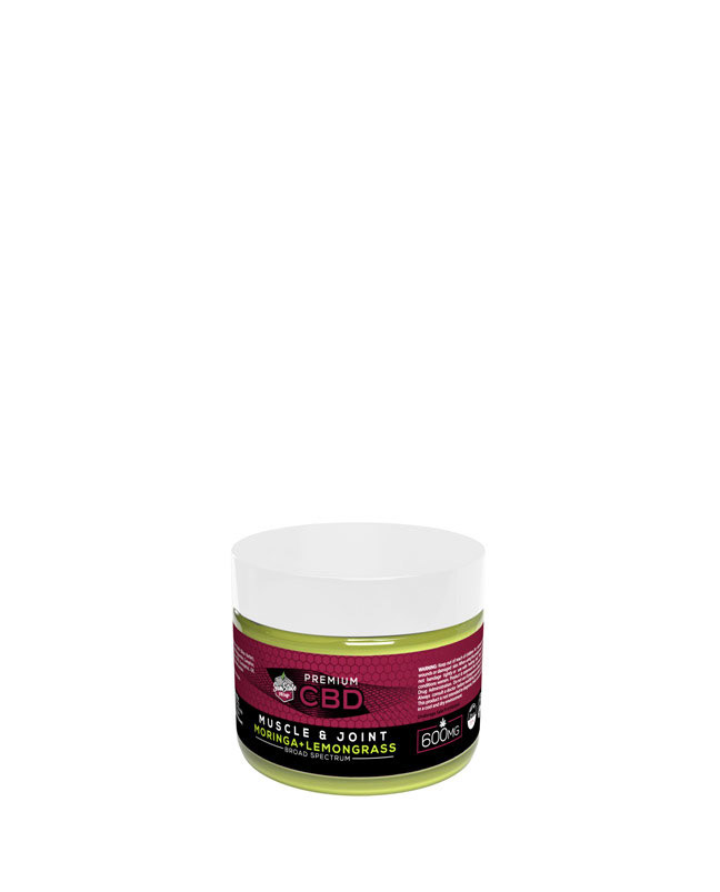 CBD Broad Spectrum Muscle and Joint Moringa + Lemongrass Balm (for Skin Health) 2oz 600mg