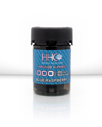 HHC Infused Gummies Blue Raspberry 20ct 1000mg | Sun State Hemp