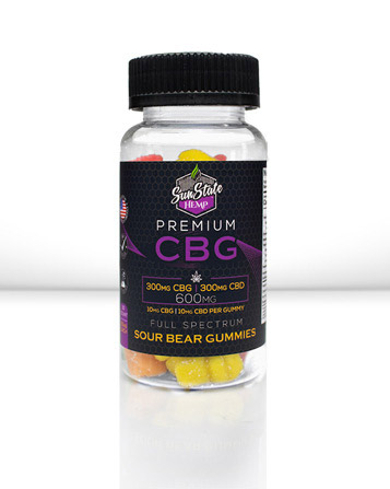 CBG/CBD Full Spectrum Gummy Sour Bears  30pcs 600mg