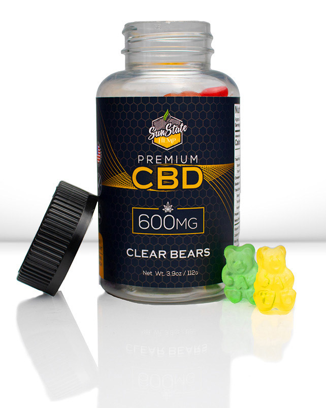 CBD Gummy Clear Bears 40pcs 600mg | Sun State Hemp