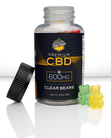 CBD Gummy Clear Bears 40pcs 600mg | Sun State Hemp