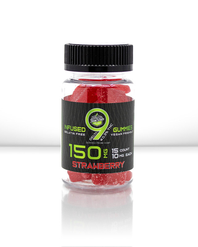 Delta 9 Infused Gummies Strawberry 15pcs 150mg