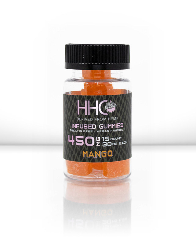 HHC Infused Gummies Mango 15pcs 450mg | Sun State Hemp