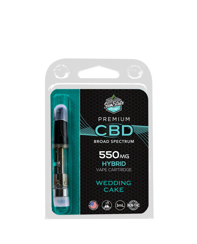 CBD Broad Spectrum Cartridge - Hybrid - Wedding Cake 1ml 550mg