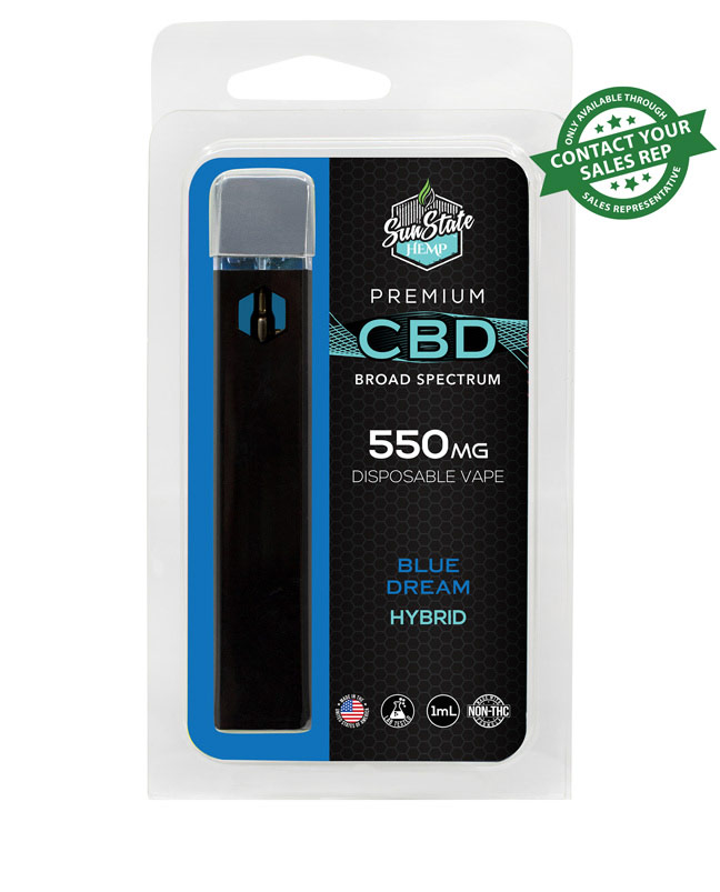 CBD Broad Spectrum Disposable Vape - Hybrid - Blue Dream 1ml 550mg