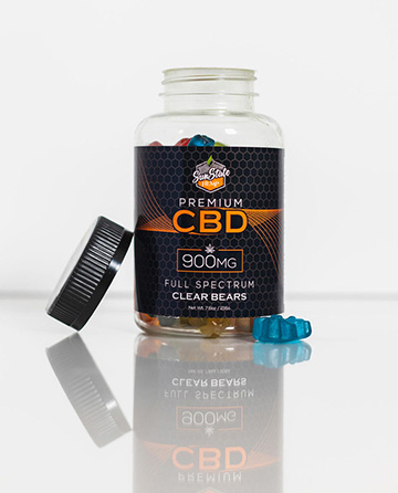 CBD Full Spectrum Gummy Clear Bears 60pcs 900mg | Sun State Hemp