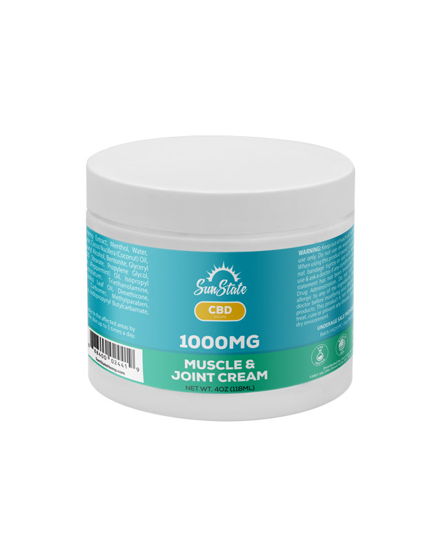 CBD Muscle and Joint Cream 4oz 1000mg