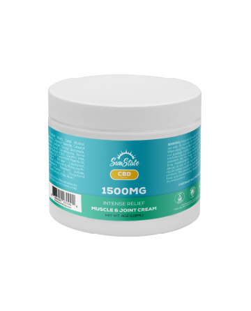 CBD Intense Relief Muscle and Joint Cream 4oz 1500mg | Sun State Hemp