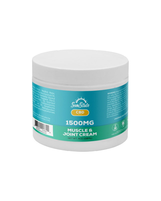 CBD Muscle and Joint Cream 4oz 1500mg