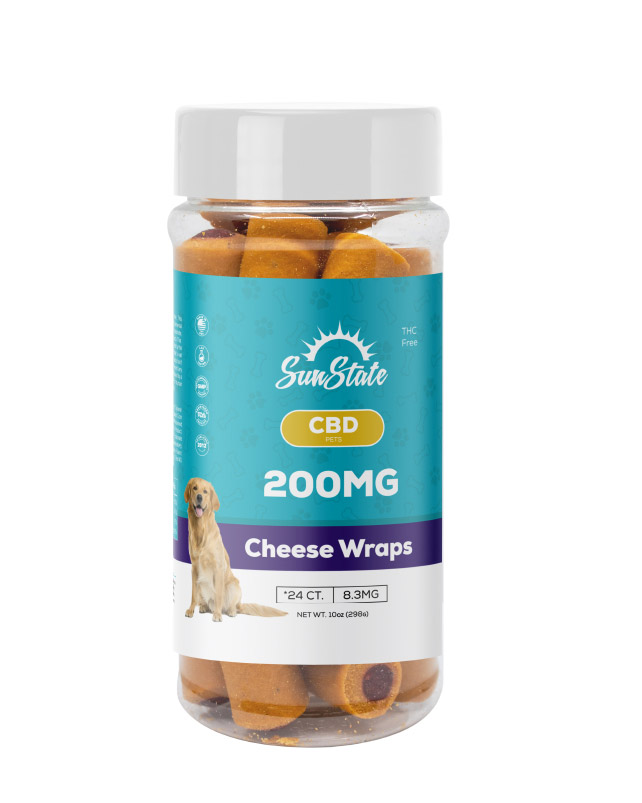 CBD Pet Treats Cheese Wraps 16oz 200mg / 400mg