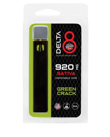 Delta 8 Disposable Vape - Sativa - Green Crack 1ml 920mg | Sun State Hemp