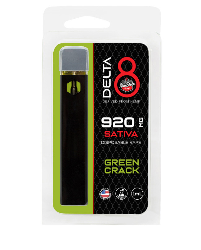 Delta 8 Disposable Vape - Sativa - Green Crack 1ml 920mg