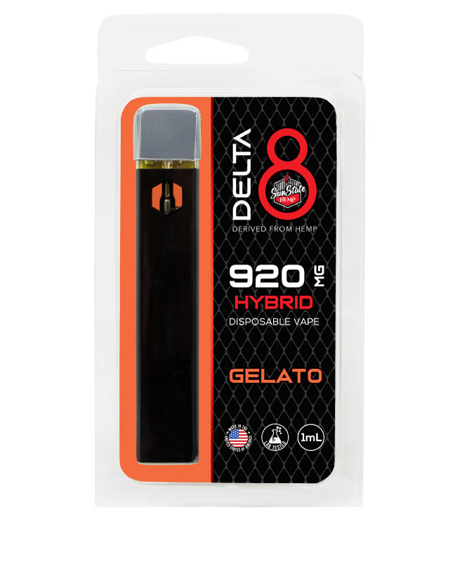 Delta 8 Disposable Vape - Hybrid - Gelato 1ml 920mg