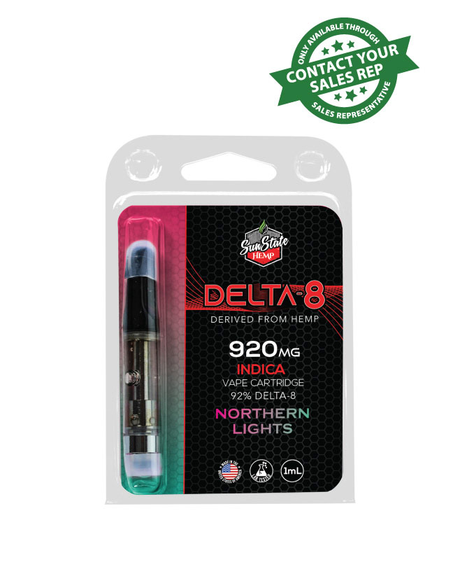 Delta 8 Cartridge - Indica - Northern Lights 1ml 920mg