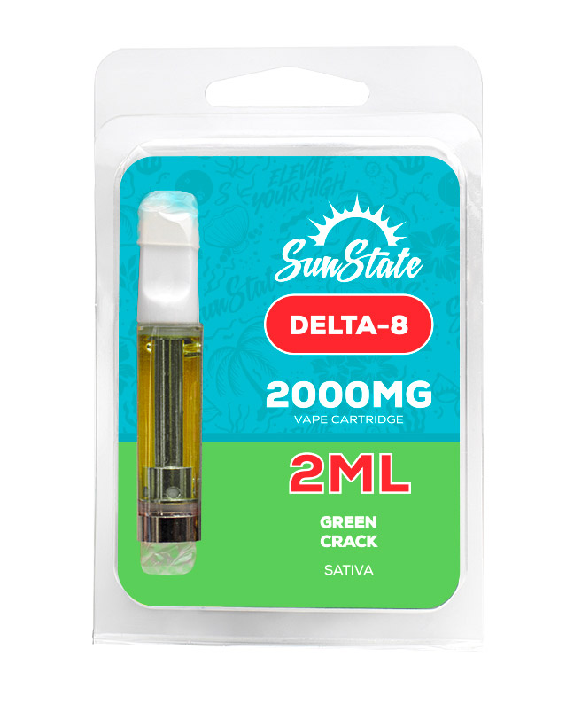 Delta 8 Cartridge - Sativa - Green Crack 2ml  2000mg