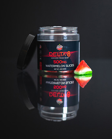 Delta 8 Classic Gummy Watermelon Slices 20pcs 500mg | Sun State Hemp