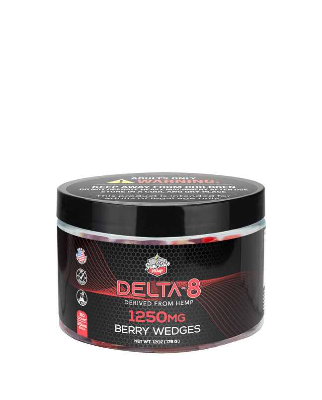 Delta 8 Classic Gummy Berry Wedges 50pcs 1250mg