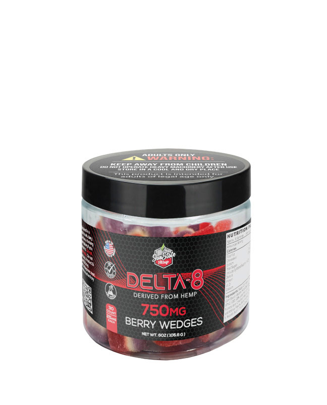 Delta 8 Classic Gummy Berry Wedges 30pcs 750mg