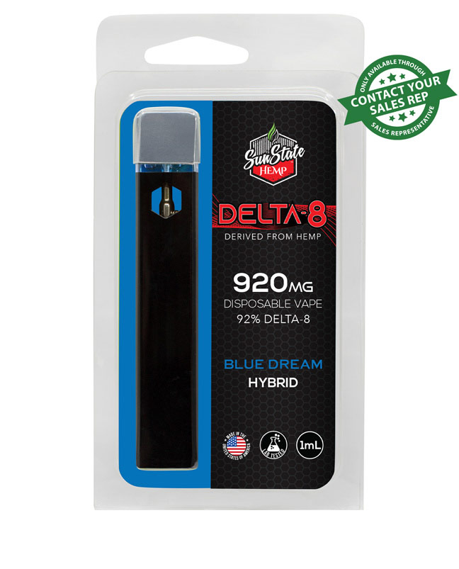 Delta 8 Disposable Vape - Hybrid - Blue Dream 1ml 920mg
