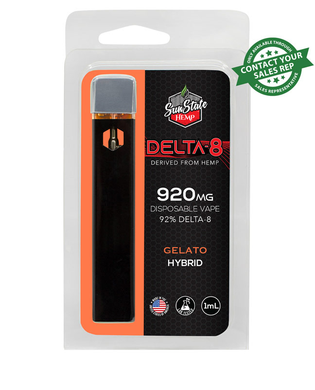 Delta 8 Disposable Vape - Hybrid - Gelato 1ml 920mg