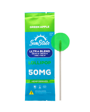 Ultra Blend Lollipop Green Apple 50mg - Single | Sun State Hemp