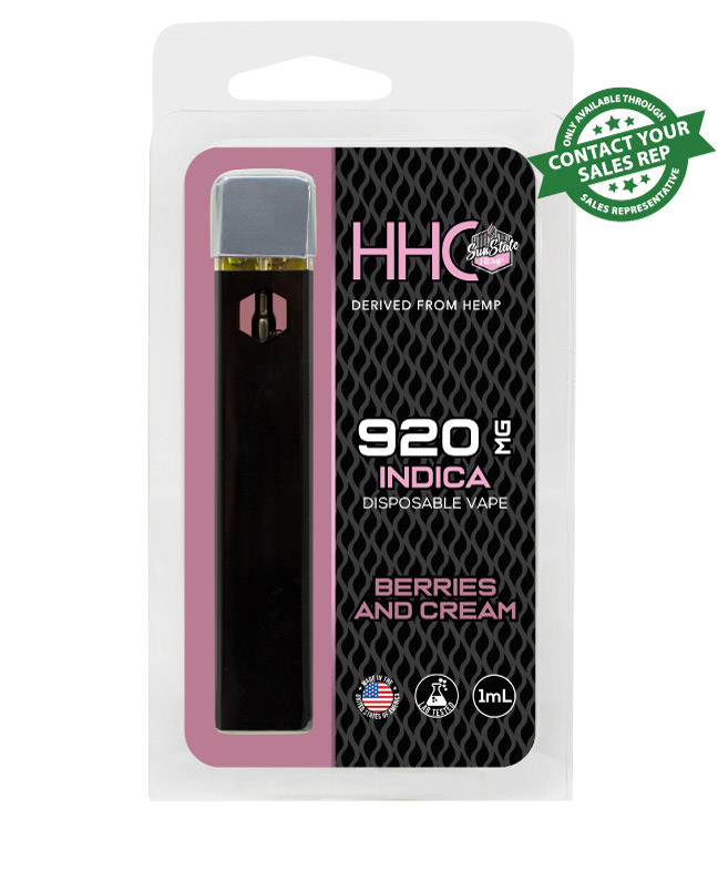 HHC Disposable Vape - Indica - Berries and Cream - 1ml 920mg