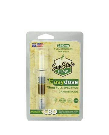 CBD EasyDose Oral Dispenser Formula Unflavored 1ml 75mg | Sun State Hemp