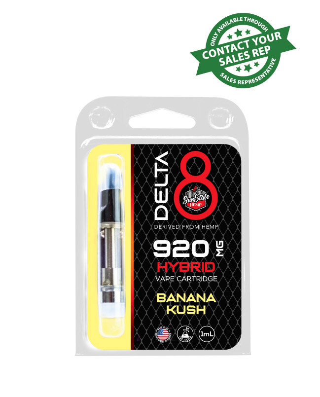 Delta 8 Cartridge - Hybrid - Banana Kush 1ml 920mg