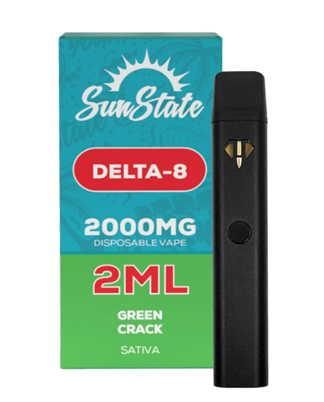 Delta 8 Disposable Vape - Sativa - Green Crack 2mL 2000mg