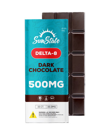 Delta 8 Infused Dark Chocolate 500mg SINGLE | Sun State Hemp