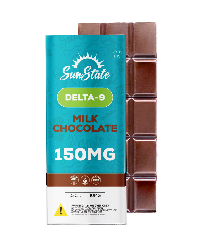 Delta 9 Infused Milk Chocolate Bar 150mg SINGLE
