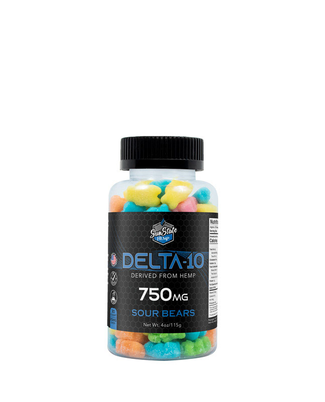 Delta 10 Gummy Sour Bears 30ct 750mg