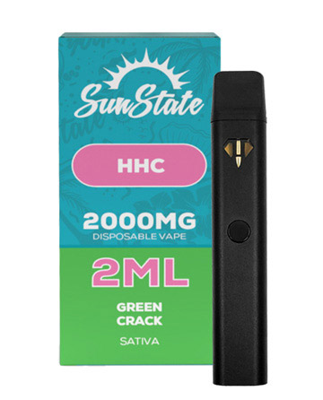 HHC Disposable Vape - Sativa - Green Crack - 2mL - 2000mg | Sun State Hemp