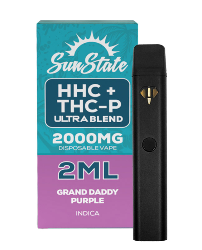 HHC/THCP Disposable Vape - Indica - Granddaddy Purple 2ml 2000mg