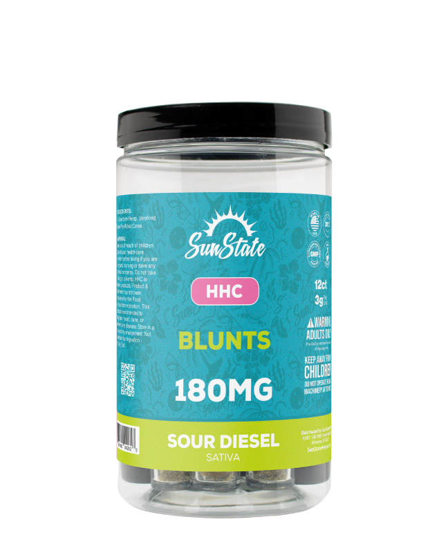 HHC Premium Blunt Sativa Sour Diesel 180mg -12ct Jars