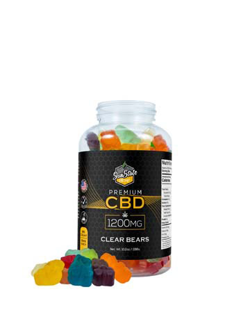 CBD Gummy Clear Bears 80pcs 1200mg | Sun State Hemp
