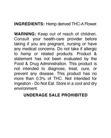 THC-A Indica Flower 3.5g | Sun State Hemp