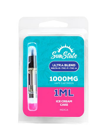 Ultra Blend Vape Cartridge - Indica - Ice Cream Cake 1ml 920mg | Sun State Hemp