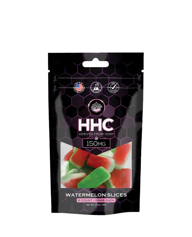 HHC Gummy Watermelon Slices Grab N' Go Bag 6ct 150mg | Sun State Hemp