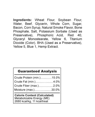 CBD Pet Treats Bacon Bites 16oz 400mg | Sun State Hemp