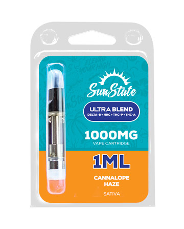 Ultra Blend Vape Cartridge - Sativa - Cannalope Haze 1ml 1000mg | Sun State Hemp