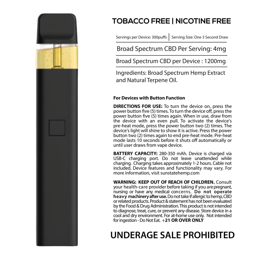 CBD Broad Spectrum Disposable Vape - 2000mg - Image 8