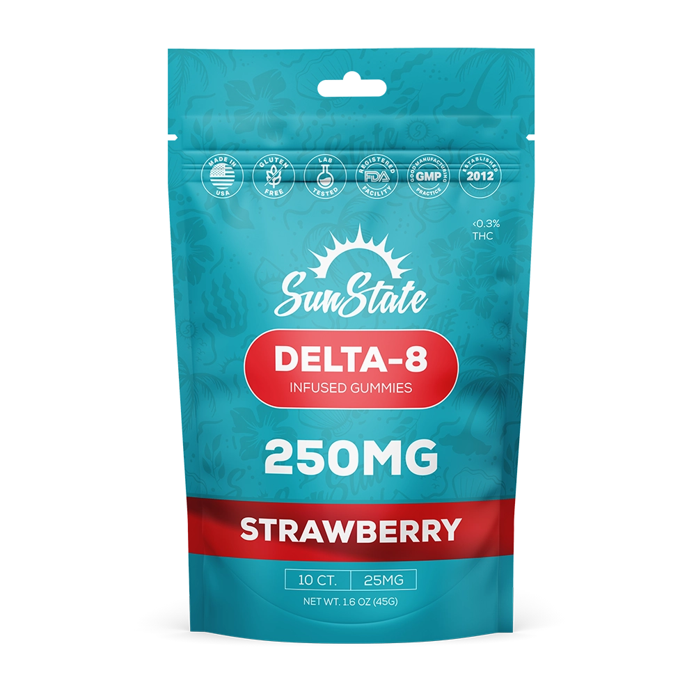 Delta-8 Infused Gummies 250MG Straberry