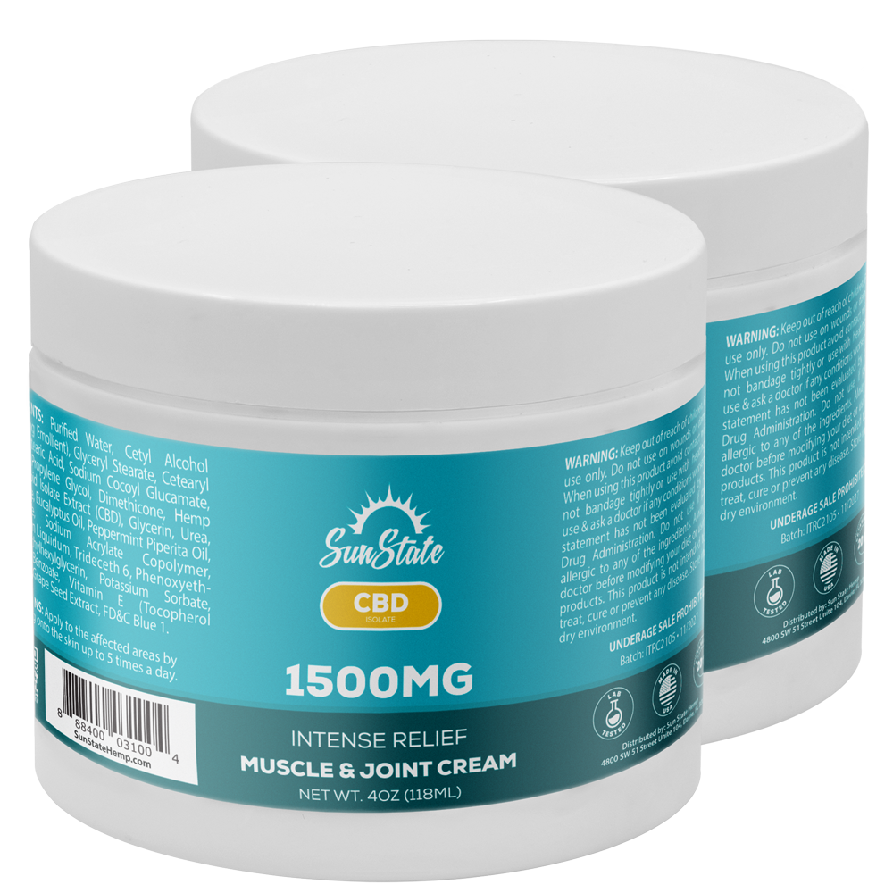 CBD Intense Relief Muscle and Joint Cream 4oz - 3000mg