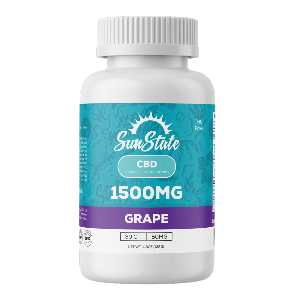 CBD Broad Spectrum Infused 50mg Gummy 30ct 1500mg - Grape