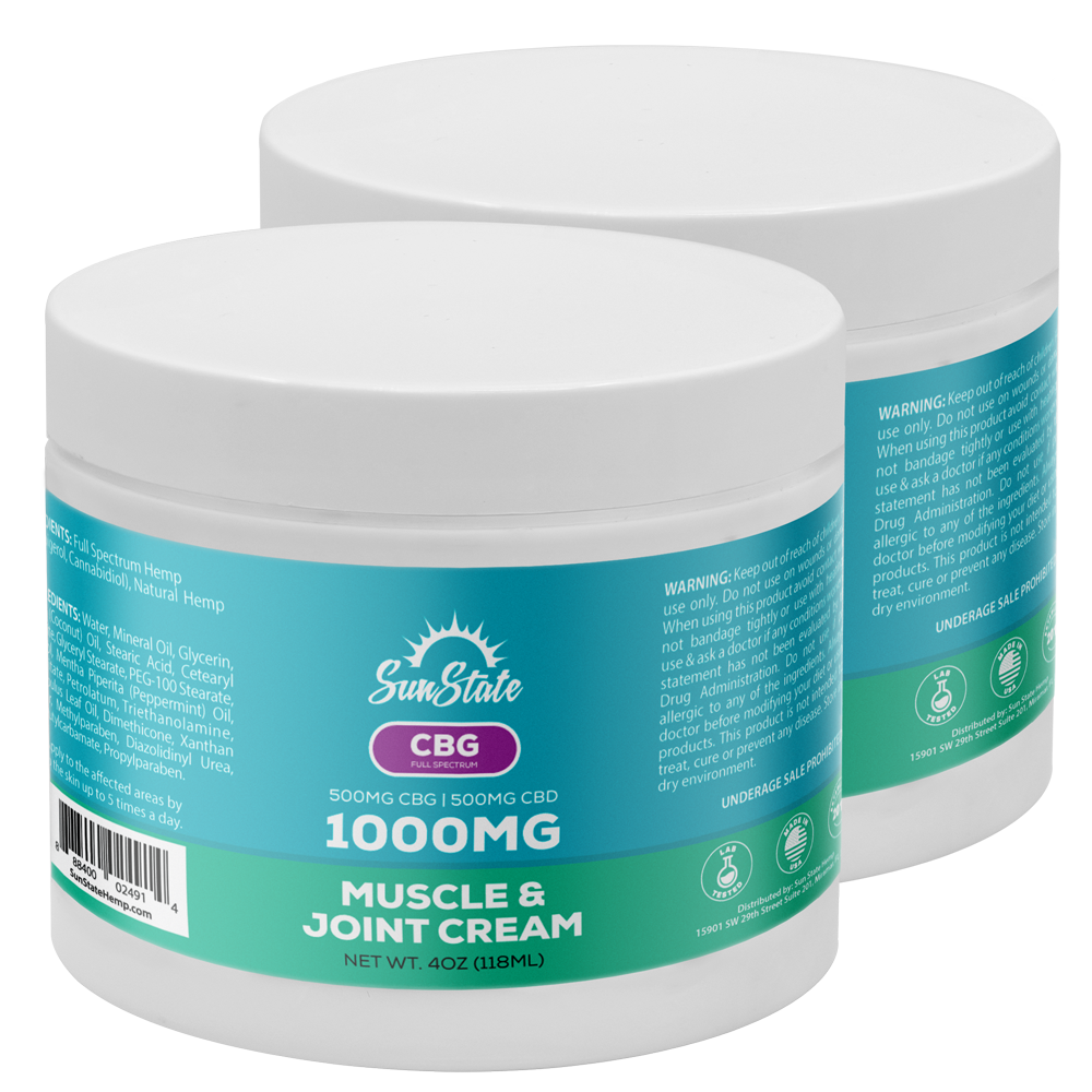 CBG/CBD Full Spectrum Muscle and Joint Cream 2000mg