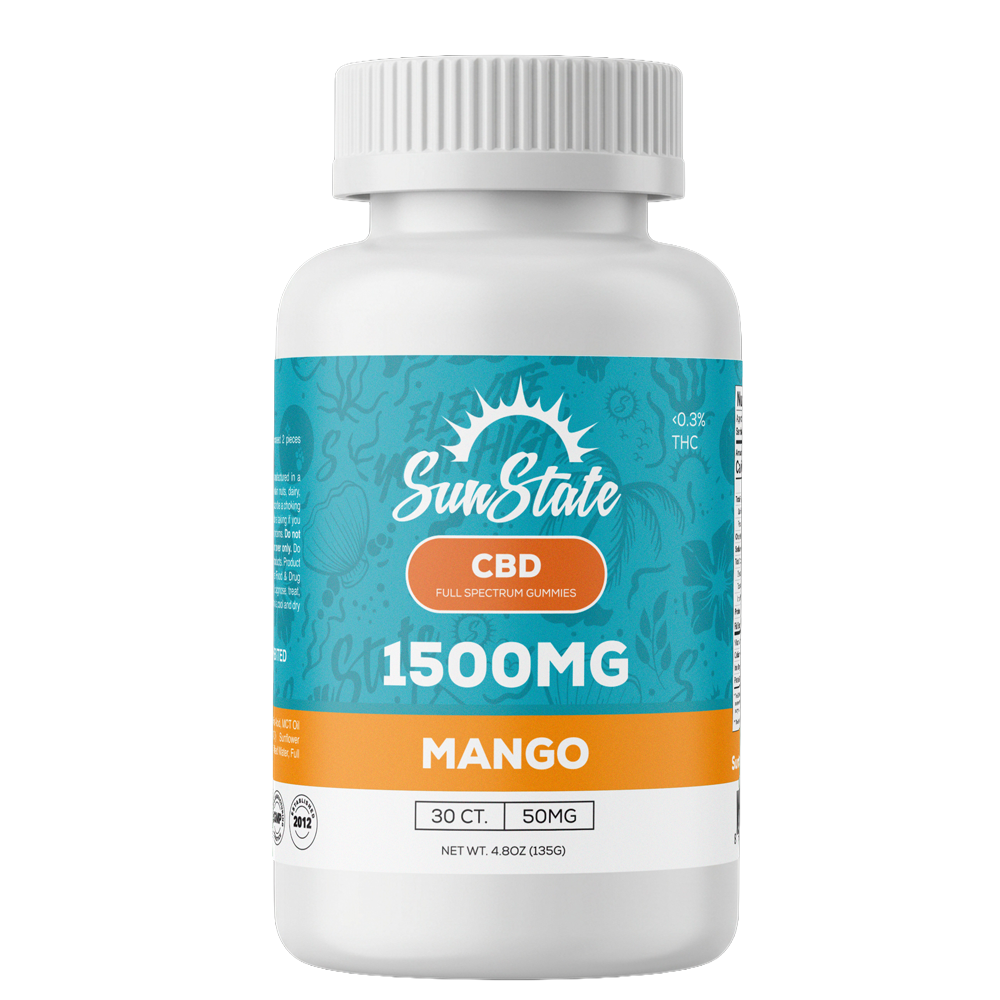 CBD Full Spectrum Infused 50mg Gummy 30ct 1500mg - Mango