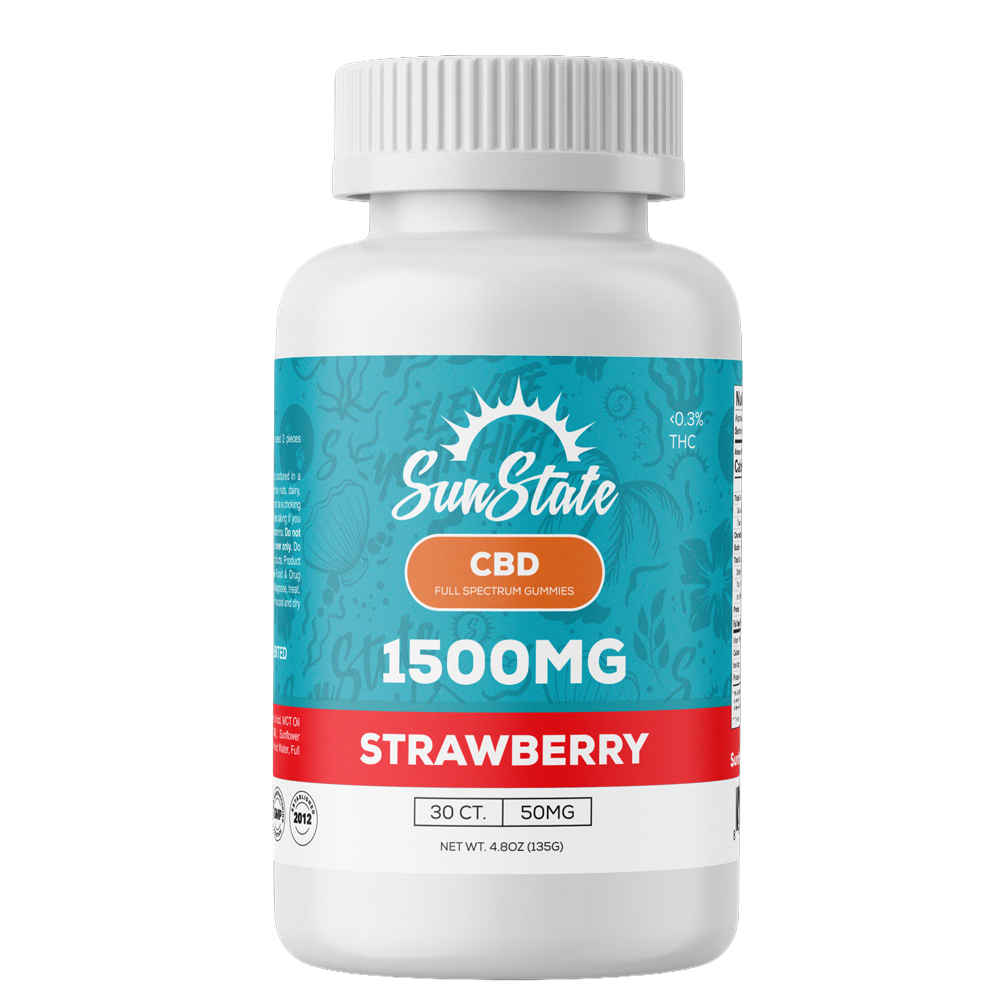 CBD Full Spectrum Infused 50mg Gummy 30ct 1500mg - Strawberry